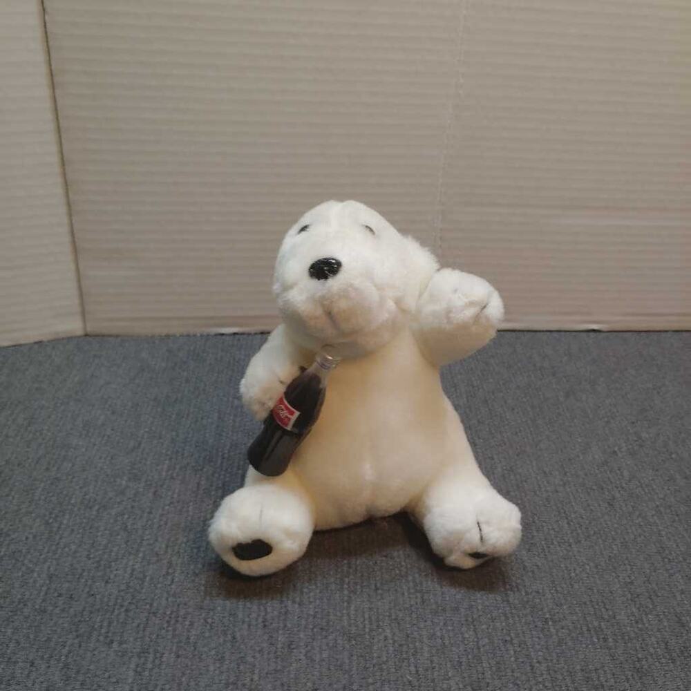Coca-Cola Polar Bear Plush 1996 Holding Coke Bottle Stuffed Animal 93L3092